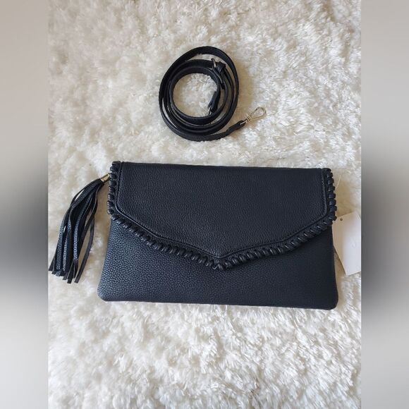 Women's Vegan Leather Shoulder Bag / Clutch Back - Picture 2 of 7